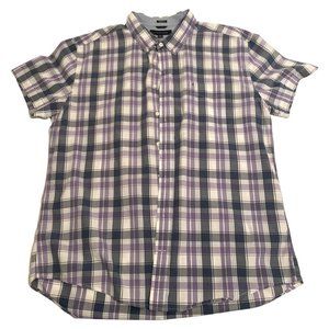 Tommy Hilfiger Multicolor Plaid Short Sleeve Button Down Shirt